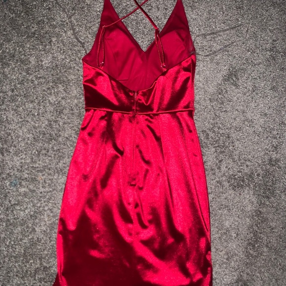 dillards Dresses Red Silk Dillards Dres Poshmark